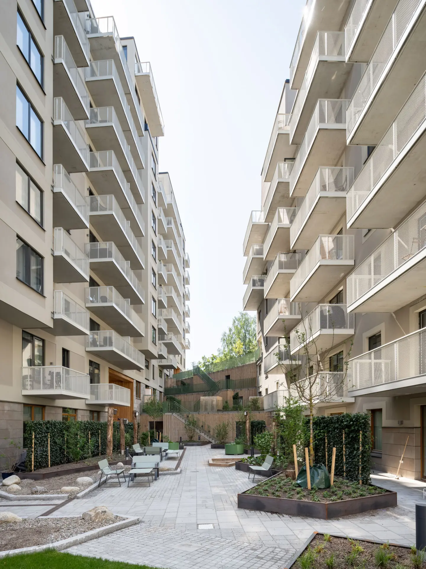 Innergården i BRF Ordonnansen 5 & 6